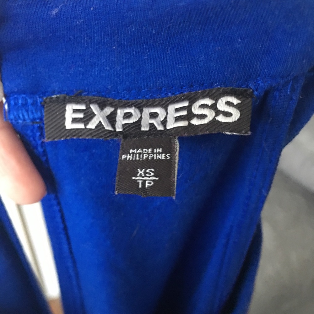 Express High-Neck Blue Dress - Picture 5 of 5